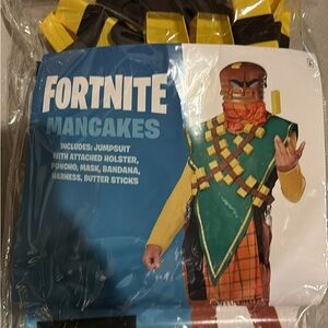 Fortnite Mancakes Costume with Accessories Youth Large 12-14